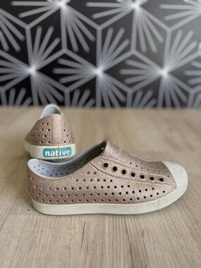 Native Women’s Jefferson Slip-On Sneakers in Bling Rose